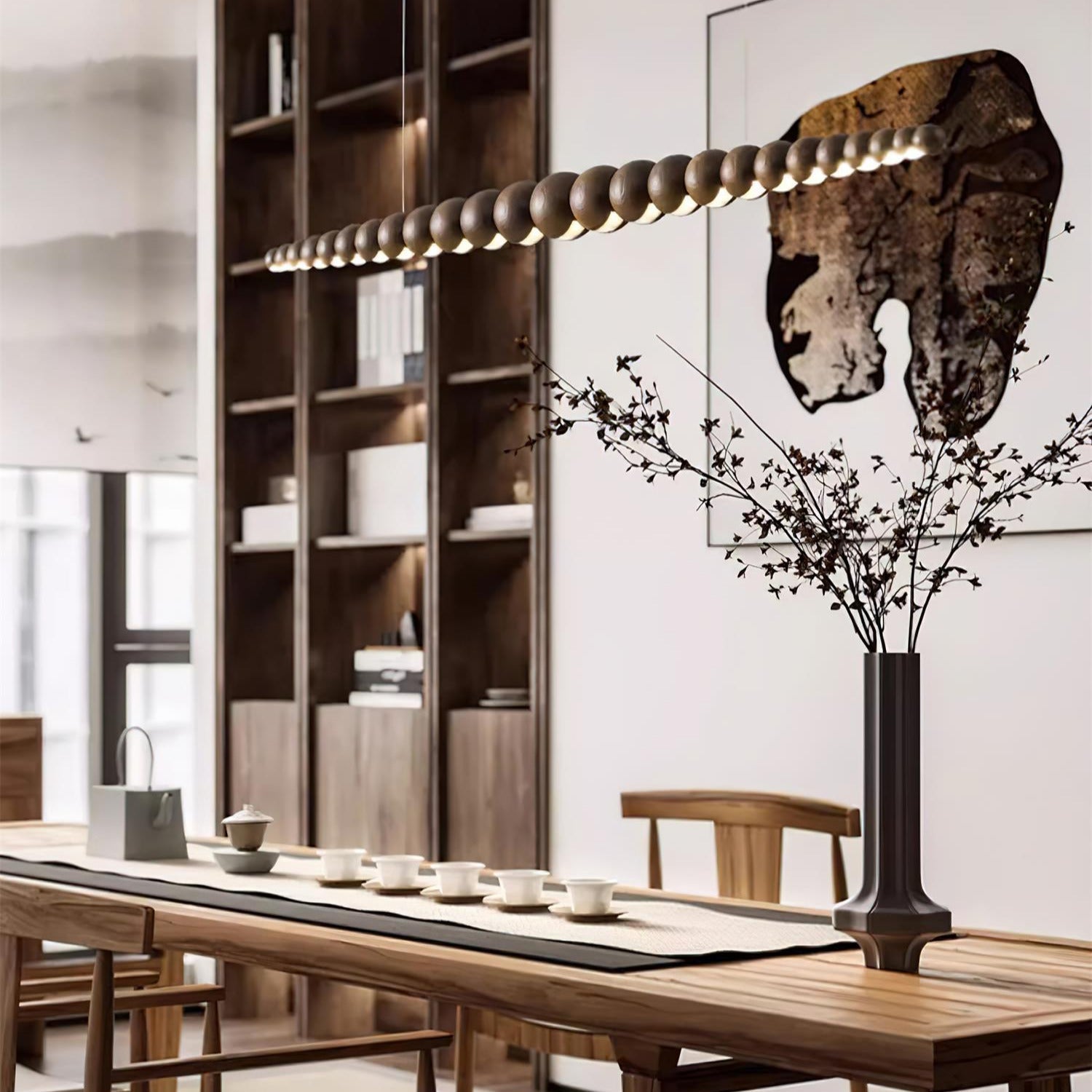 Freyza | Wood Pendant Light – Kitchen Dining Room