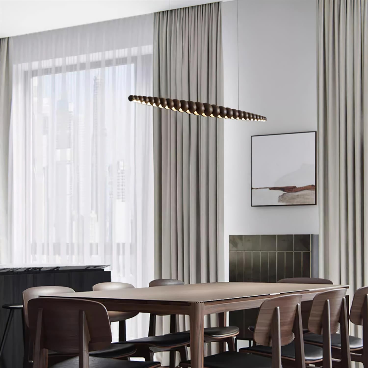 Freyza | Wood Pendant Light – Kitchen Dining Room