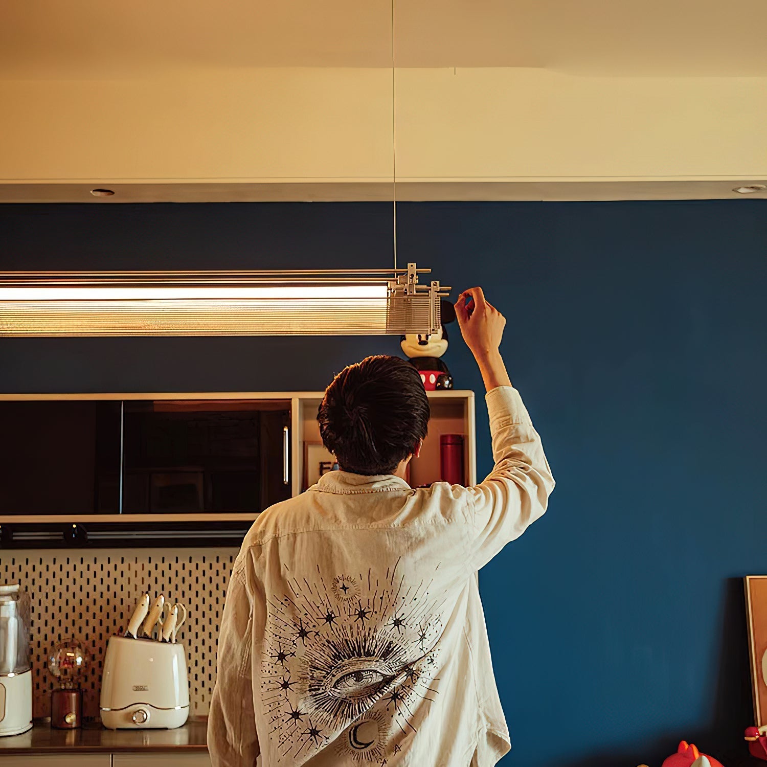 Freyza | LED-Glasfilter-Hängeleuchte – Küche, Esszimmer