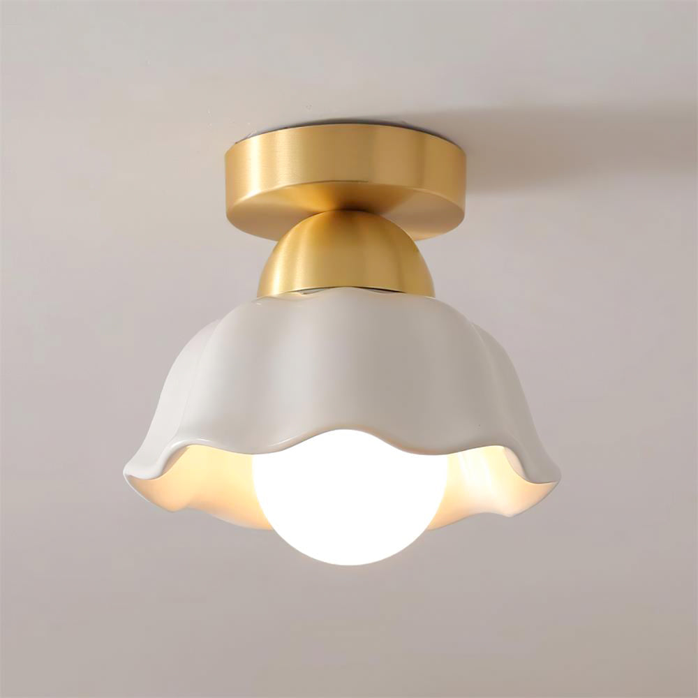 Freyza | Opila Gold Blanc Lampe de plafond encastrée en or blanc – Chambre Couloir Cuisine