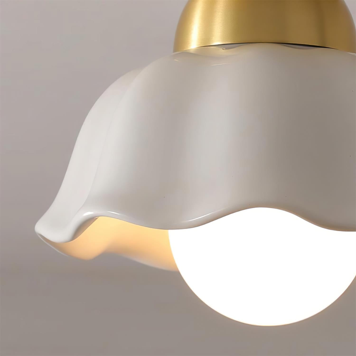 Freyza | Opila Gold Blanc Lampe de plafond encastrée en or blanc – Chambre Couloir Cuisine
