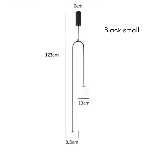 Freyza - FirLight | Stylish Black Glass Pendant Lighting Fixture with Minimalist Design