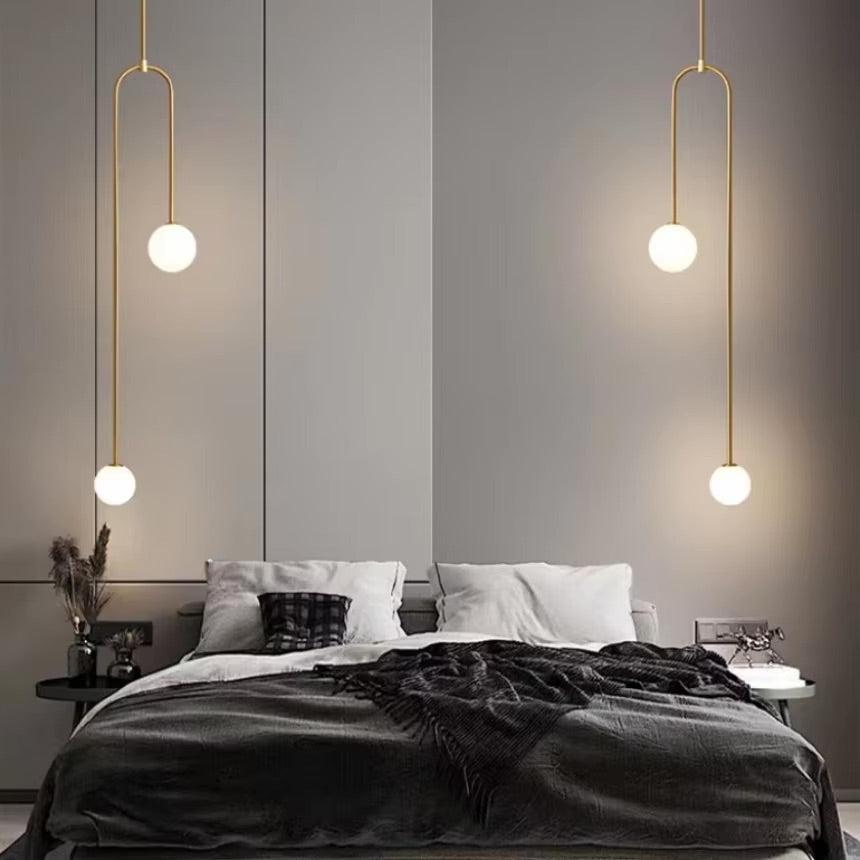 Freyza - FirLight | Stylish Black Glass Pendant Lighting Fixture with Minimalist Design