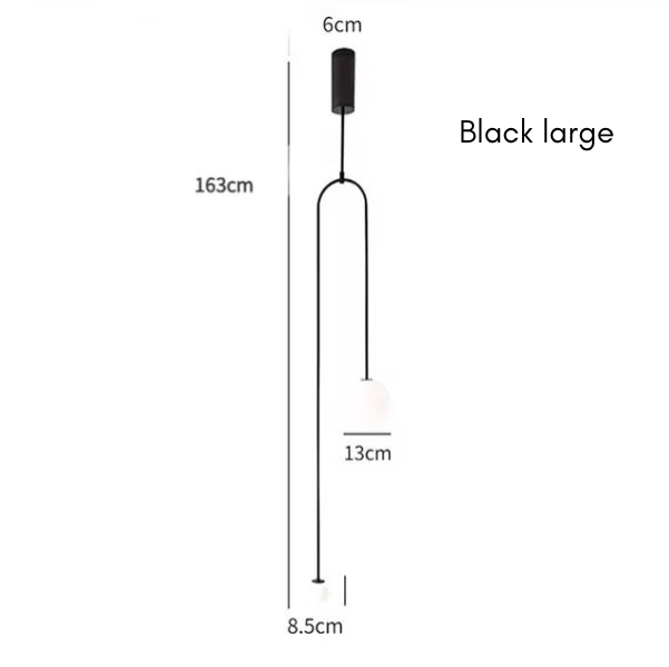 Freyza - FirLight | Stylish Black Glass Pendant Lighting Fixture with Minimalist Design