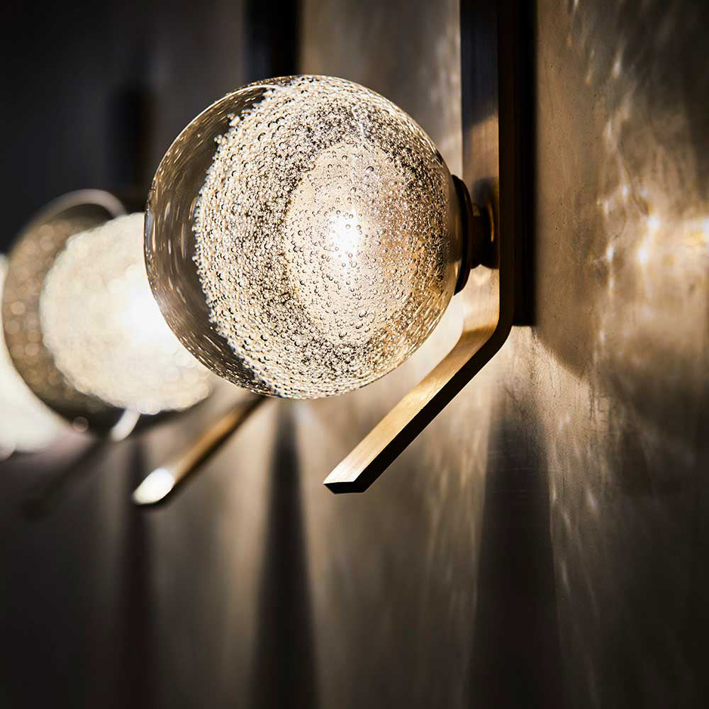 Freyza | Fizi Copper Glass Copper Glass Wall Light – Bedroom Hallway