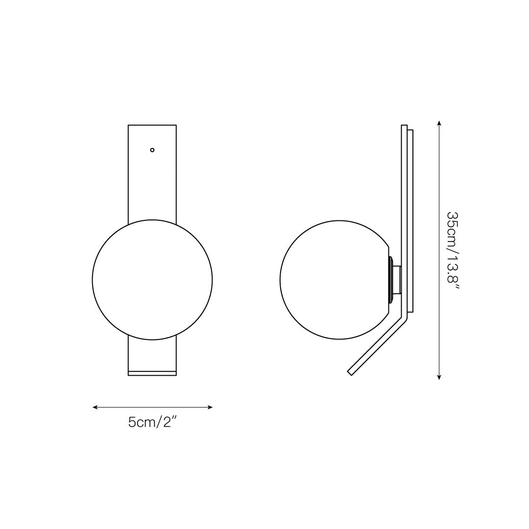 Freyza | Fizi Copper Glass Copper Glass Wall Light – Bedroom Hallway