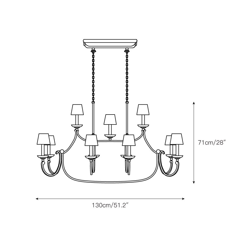Freyza | Ercare Vintage Industrial Brass Fabric Chandelier – Industrial Dining Room Living Room