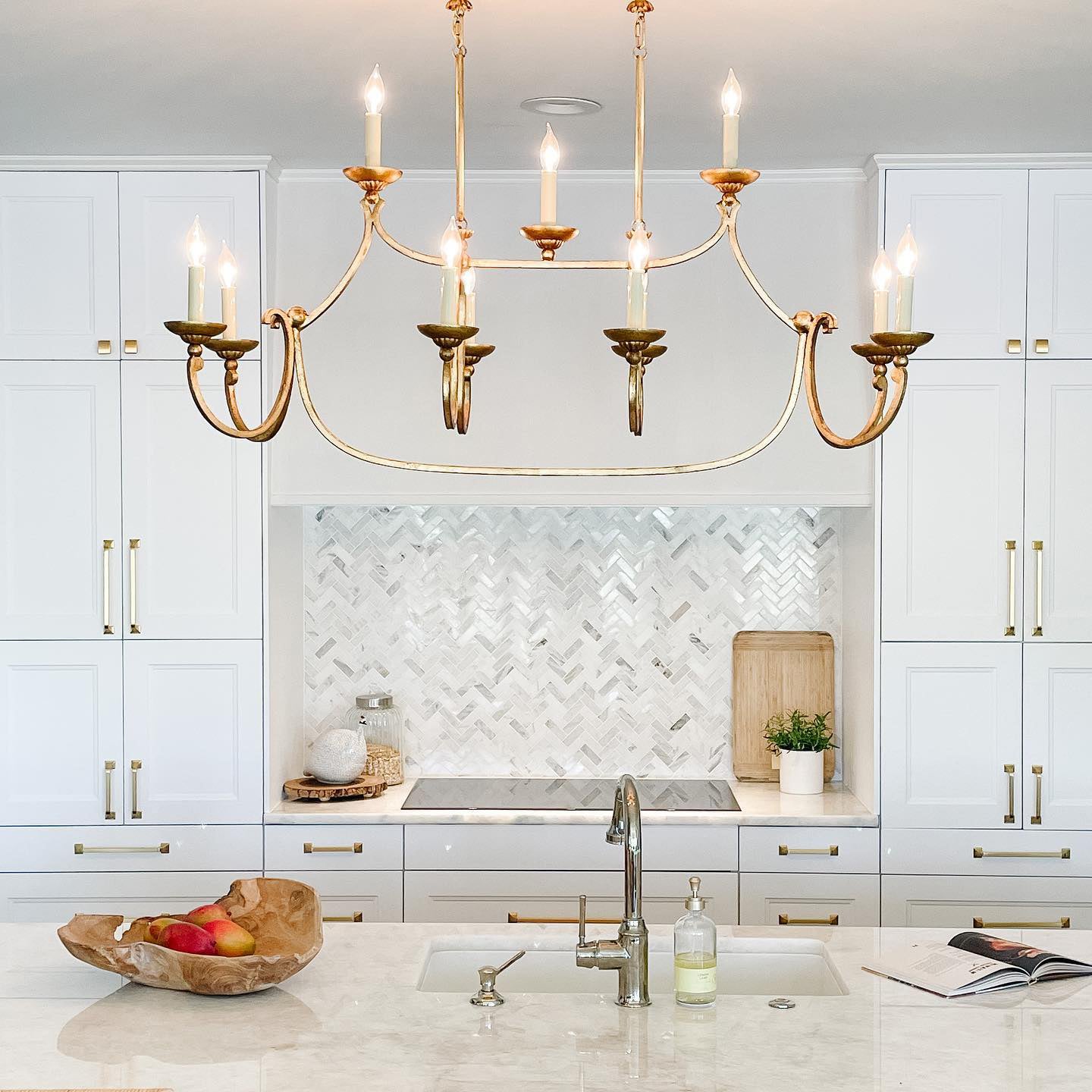 Freyza | Ercare Vintage Industrial Brass Fabric Chandelier – Industrial Dining Room Living Room