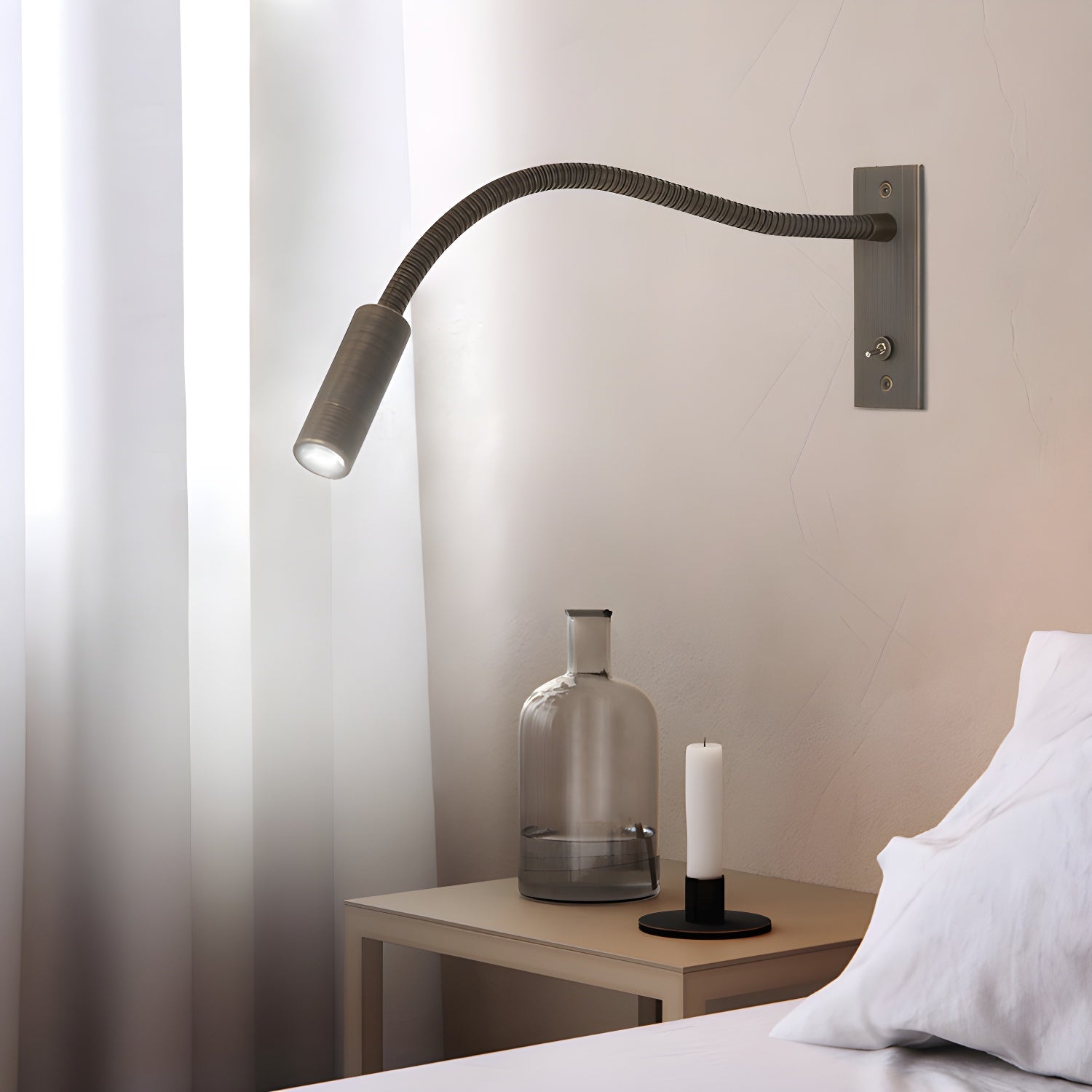Flexible Gooseneck Wall Lamp | Integrated LED Design with Adjustable Arm for Versatile Indoor Lighting 3