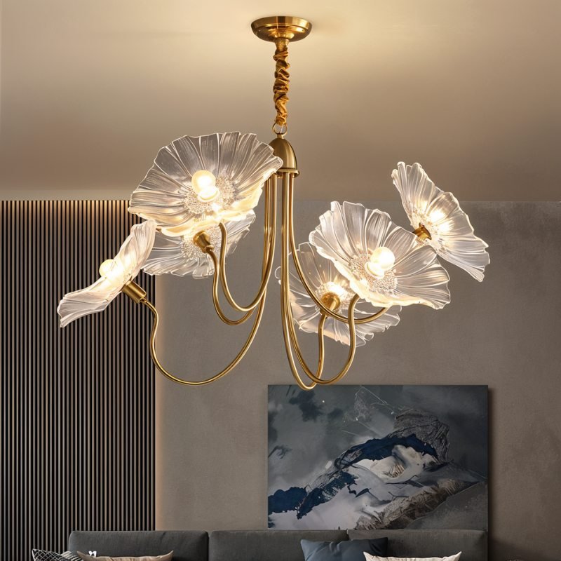 Freyza - Floare | Elegant Modern Glass Flower Chandelier Light