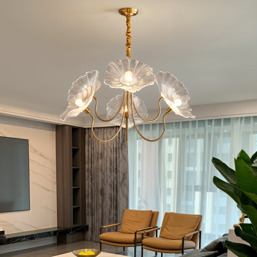 Freyza - Floare | Elegant Modern Glass Flower Chandelier Light