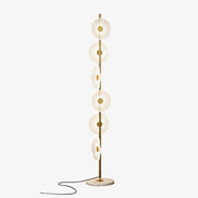 Freyza | Lampe sur pied blanc doré – Salon et chambre modernes