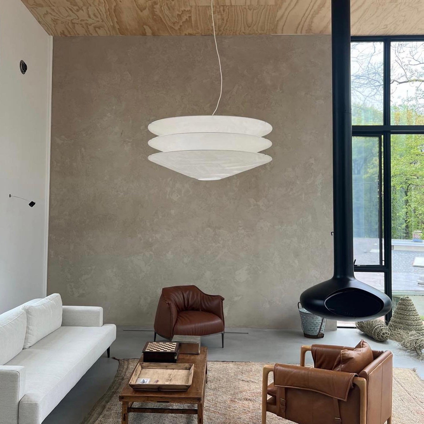 Suspension en papier Freyza | Zomarion – Lampe suspendue pour cuisine et salle à manger