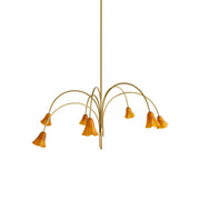 Freyza | Aurmiros Brass Glass Brass Glass Chandelier – Dining Room Living Room