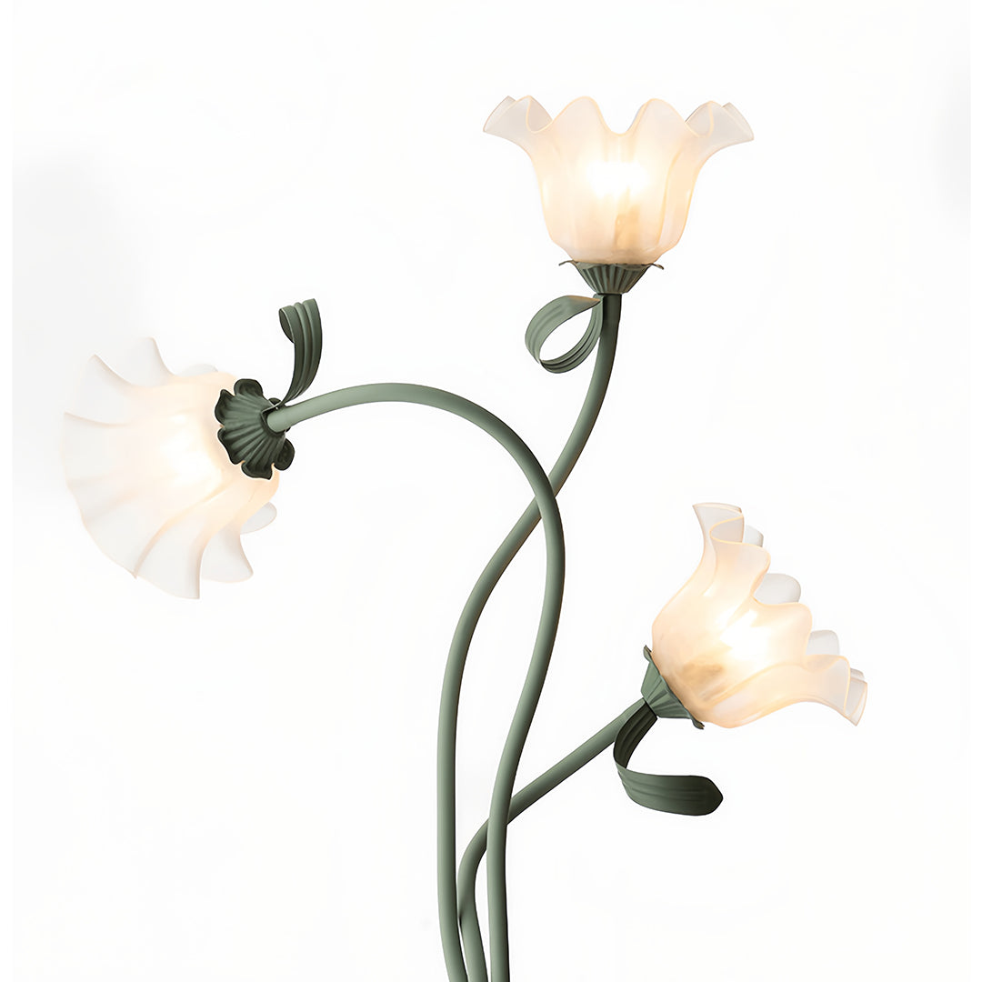 Floralis | Elegant Green Iron Flower Floor Lamp for Living Room 5
