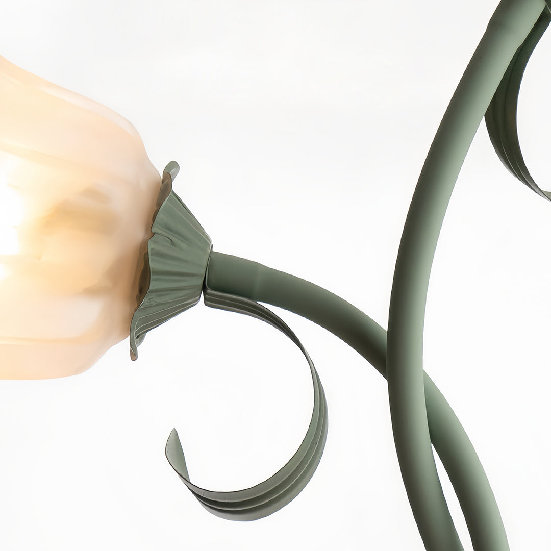 Floralis | Elegant Green Iron Flower Floor Lamp for Living Room 7