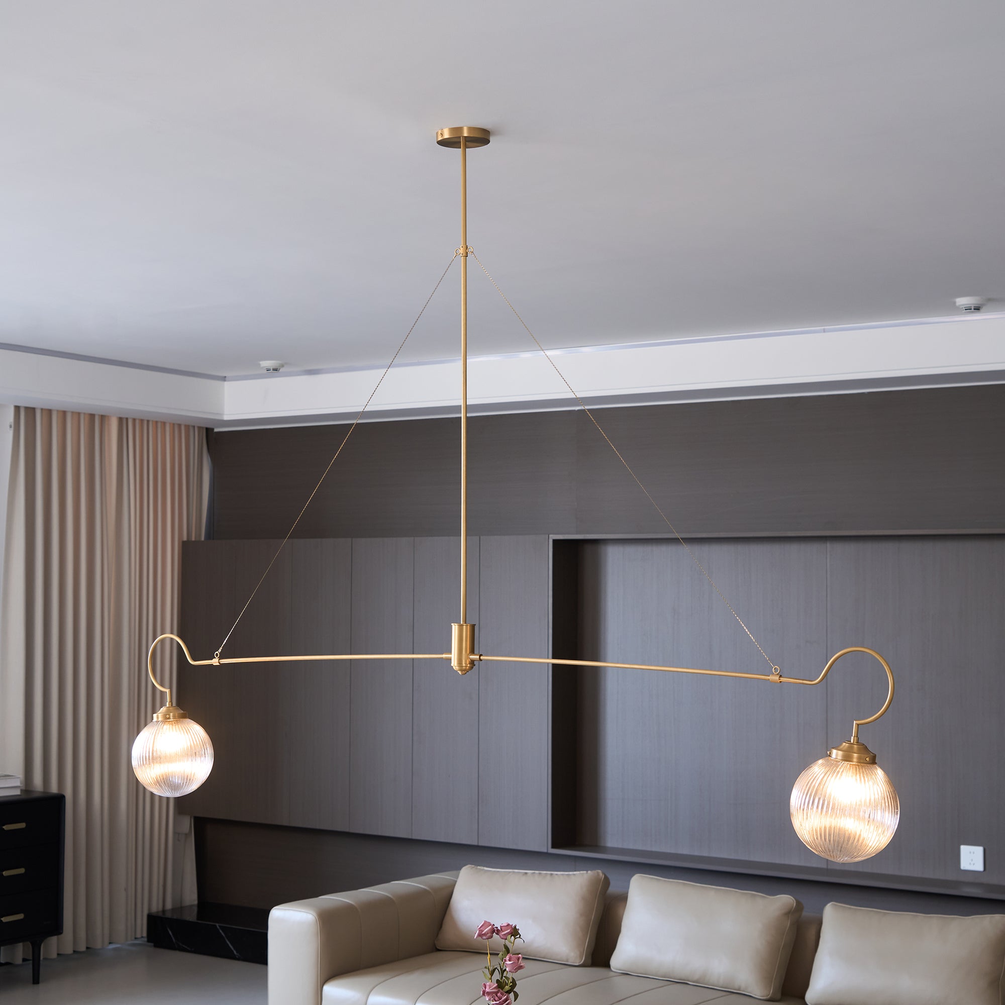 Freyza | Lustre Vavenia en laiton et verre – Salle à manger, salon