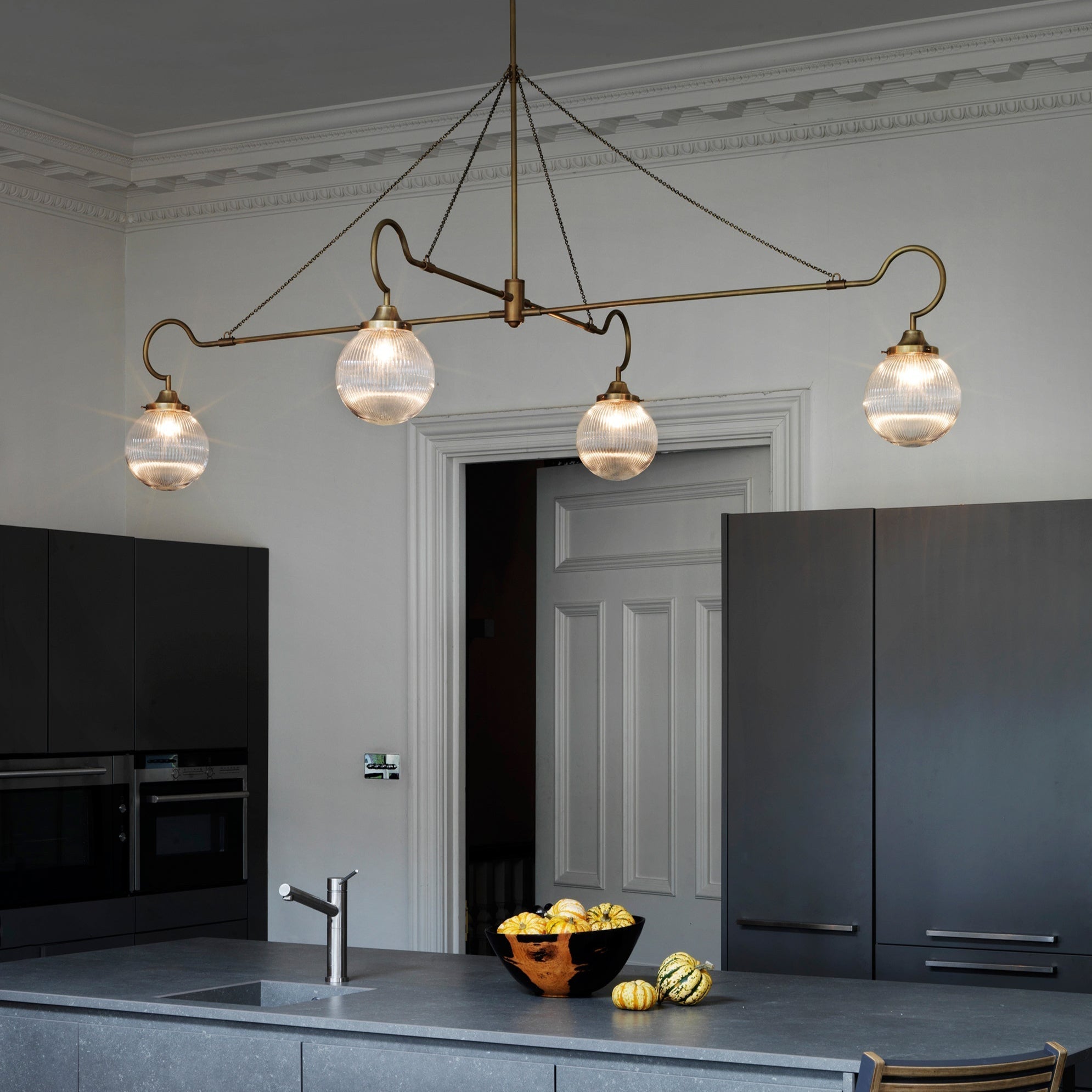 Freyza | Lustre Vavenia en laiton et verre – Salle à manger, salon