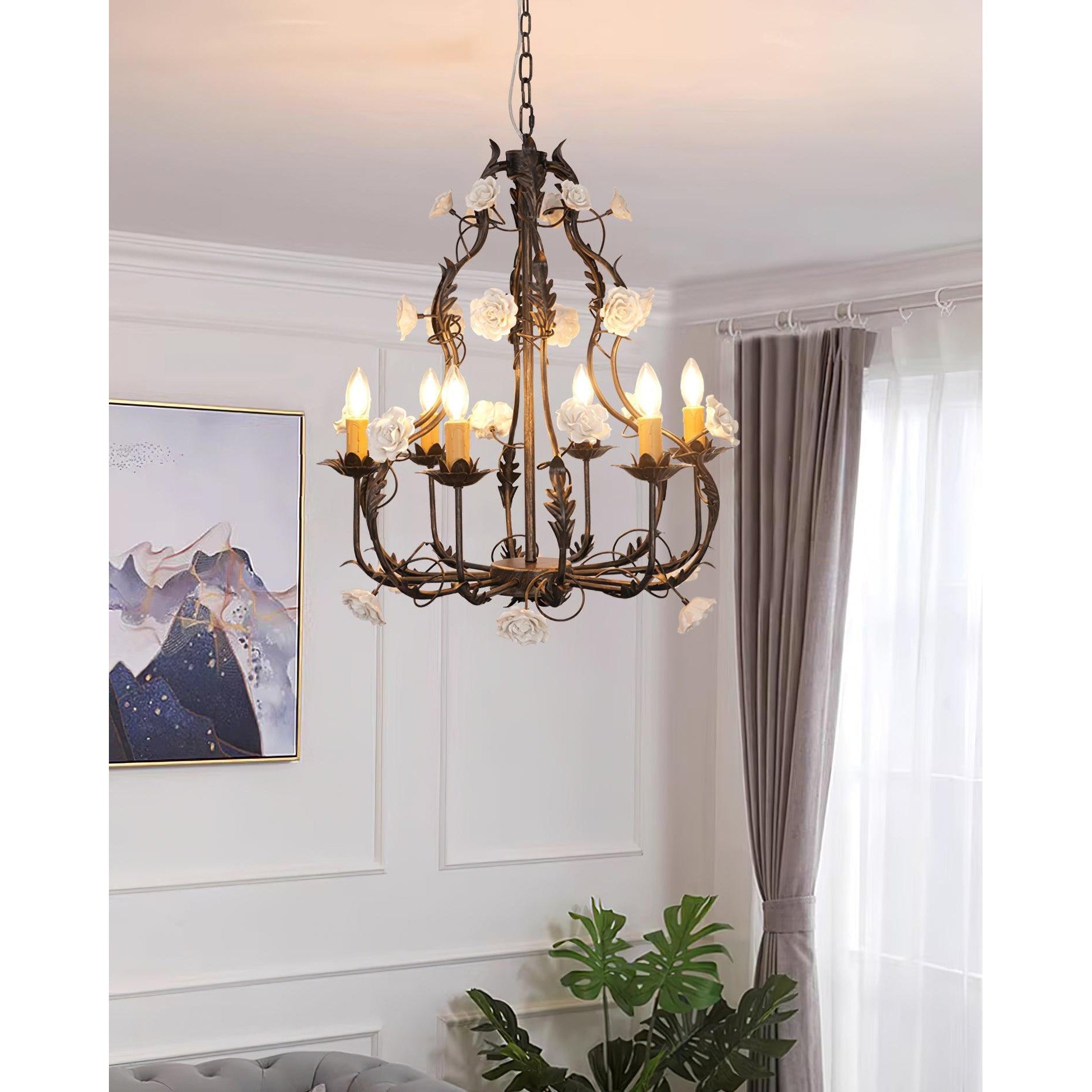 Freyza | Araeyra Postmodern Luxury Ceramic Chandelier – Modern Dining Room Living Room