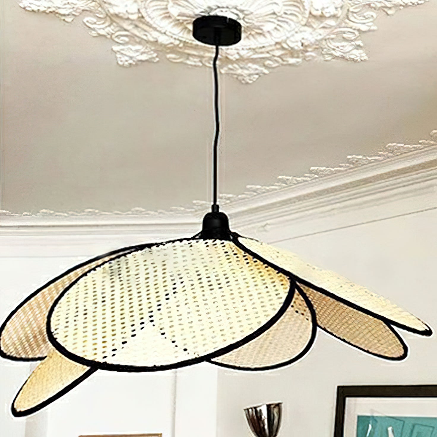 Freyza | Ulrinel Nordic handgewebte Pendelleuchte – Nordisches Esszimmer Wohnzimmer