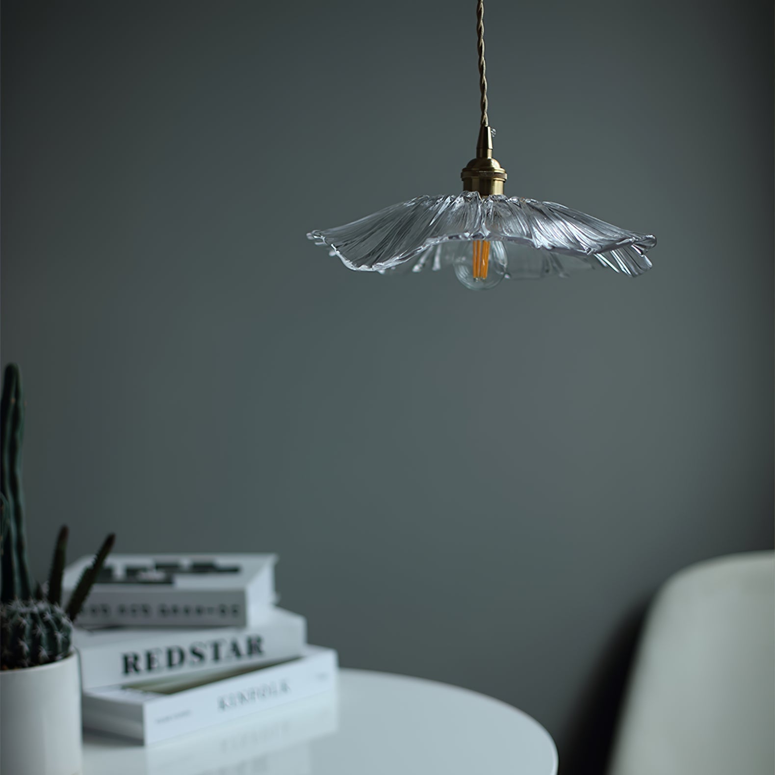 Freyza | Aurvarira Art Brass Brass Glass Pendant Light – Kitchen Dining Room