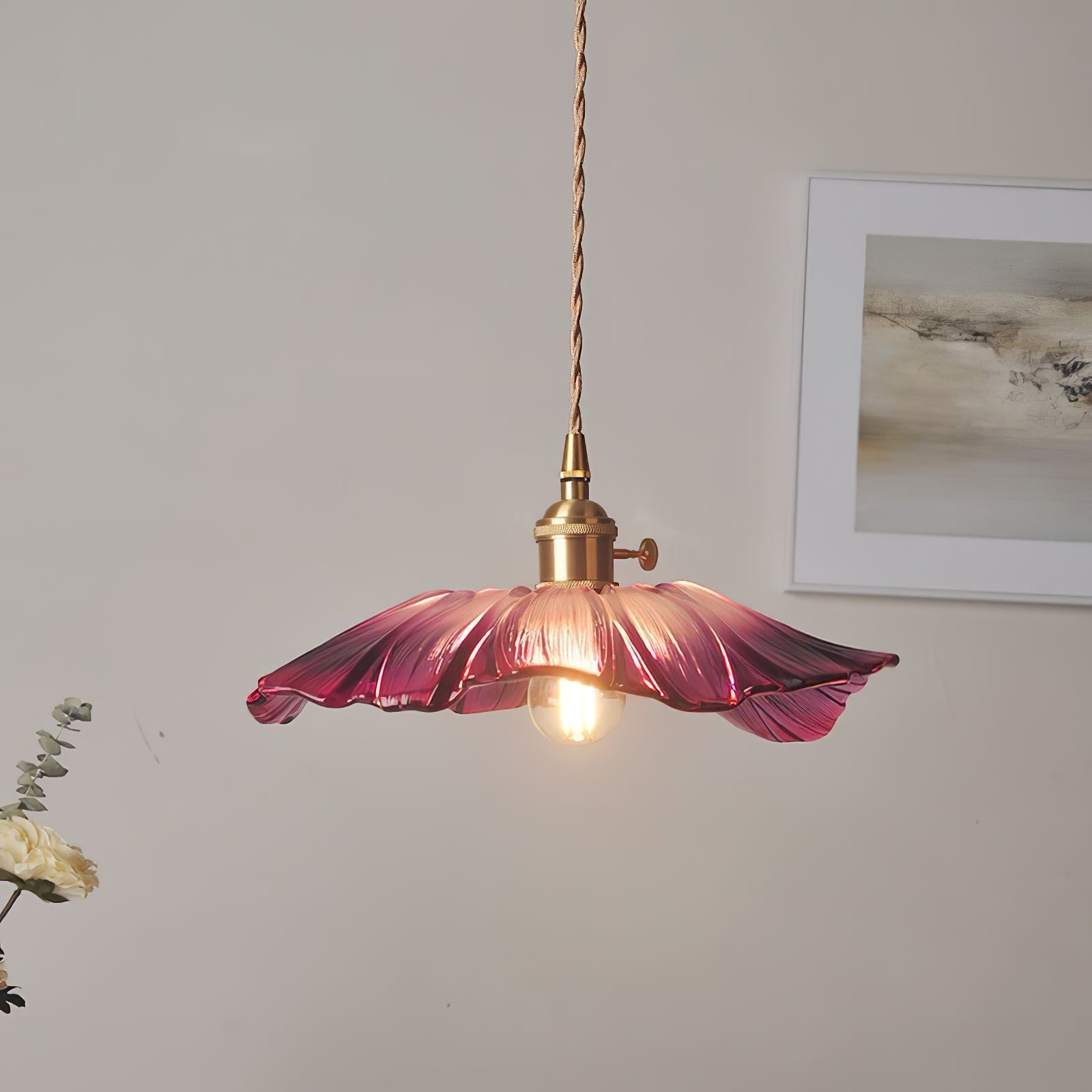 Freyza | Aurvarira Art Brass Brass Glass Pendant Light – Kitchen Dining Room