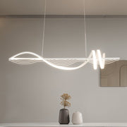 Freyza - FluoWave | Modern Black Aluminum Adjustable Chandelier Light