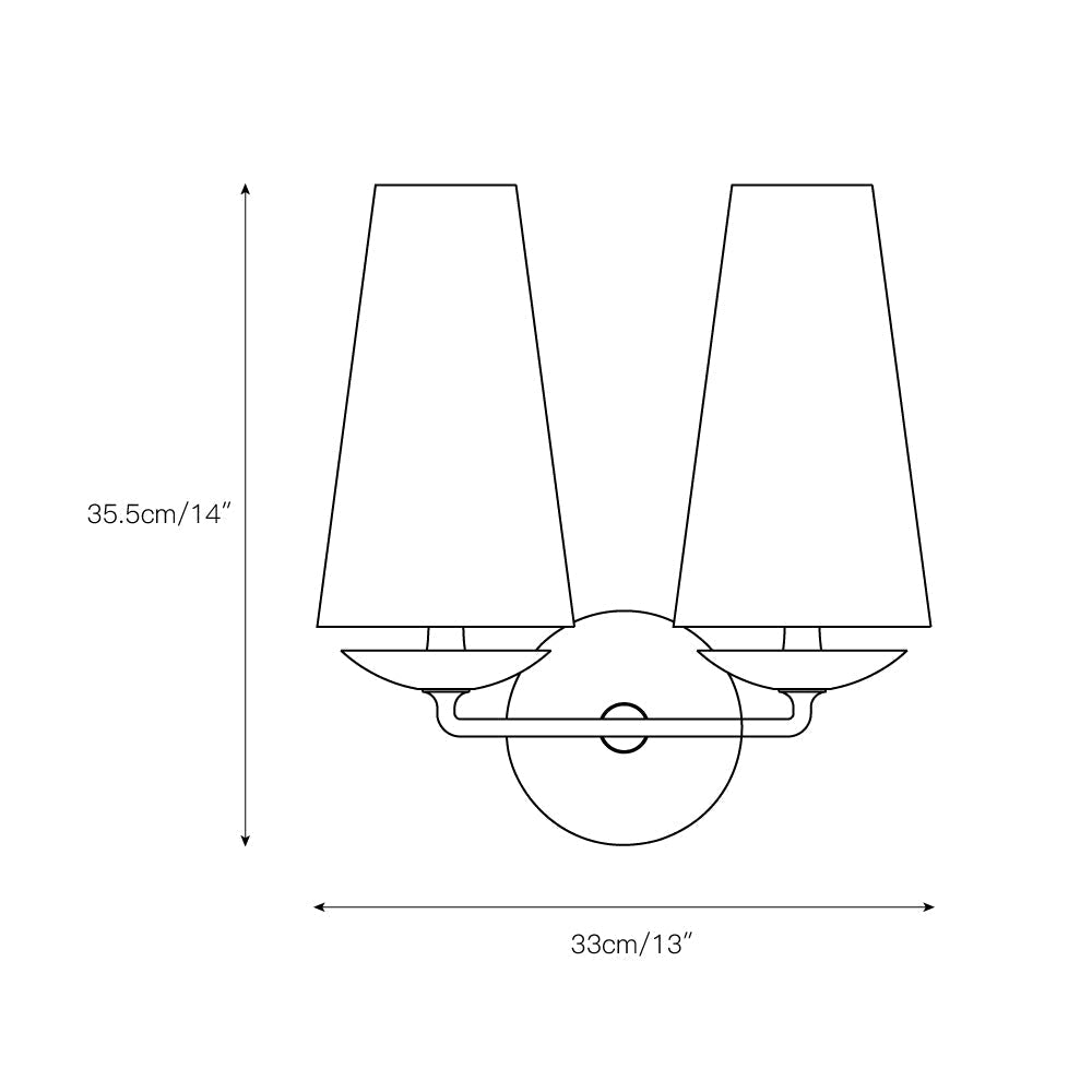 Freyza | Avraee Brass Fabric Brass Fabric Wall Light – Bedroom Hallway