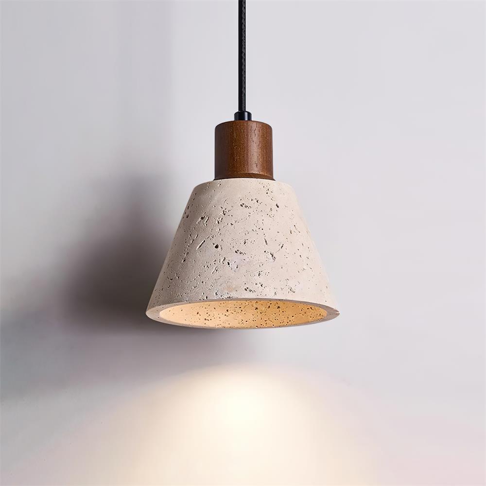 Freyza | Suspension Ritta en travertin – Lampe pour cuisine et salle à manger