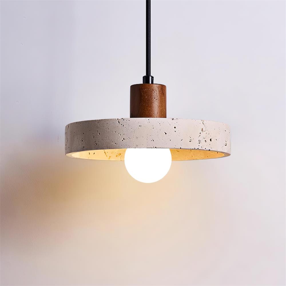 Freyza | Suspension Ritta en travertin – Lampe pour cuisine et salle à manger