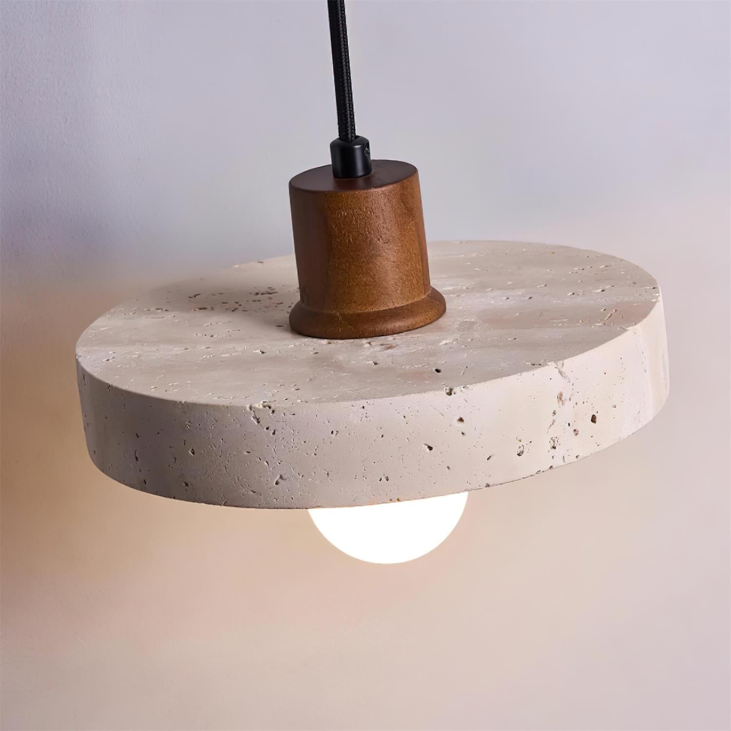 Freyza | Suspension Ritta en travertin – Lampe pour cuisine et salle à manger