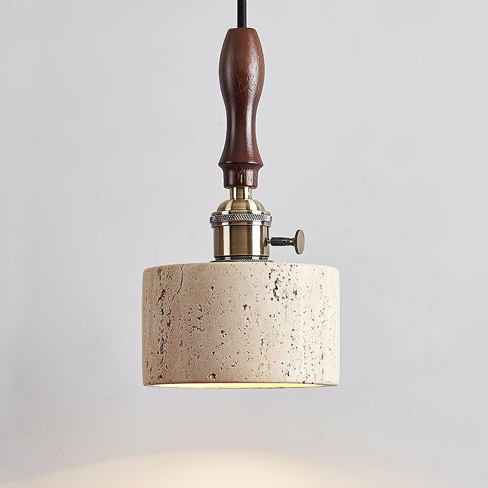 Freyza | Sycaran Walnut Travertine Pendant Light – Kitchen Dining Room