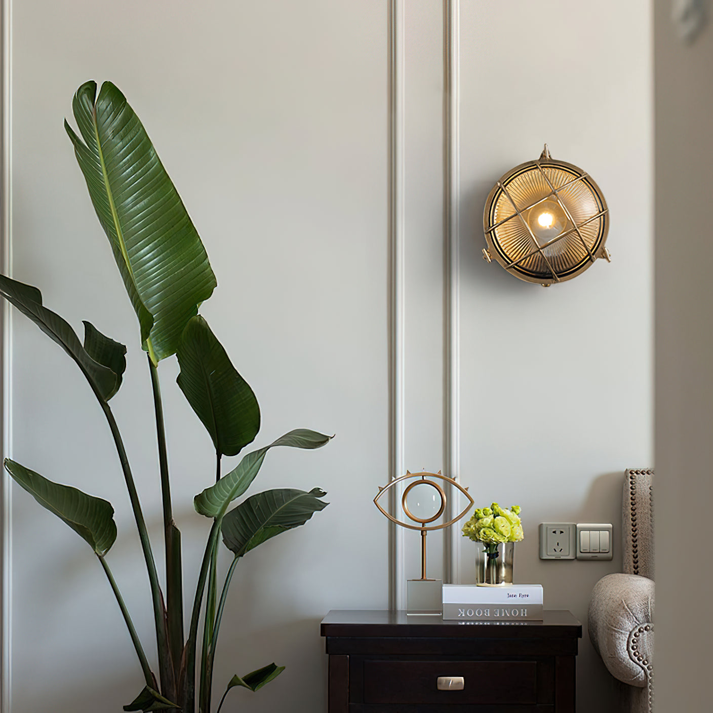 Freyza | Erthearis Vintage Brass Brass Wall Light – Vintage Bedroom Hallway