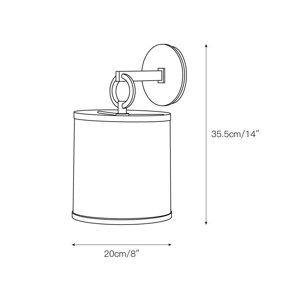 Freyza | Applique murale en tissu en laiton Brass Cotheor Circle – chambre, couloir