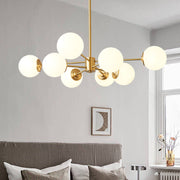 Freyza | Himinuva Frosted Globe Glass Chandelier – Dining Room Living Room