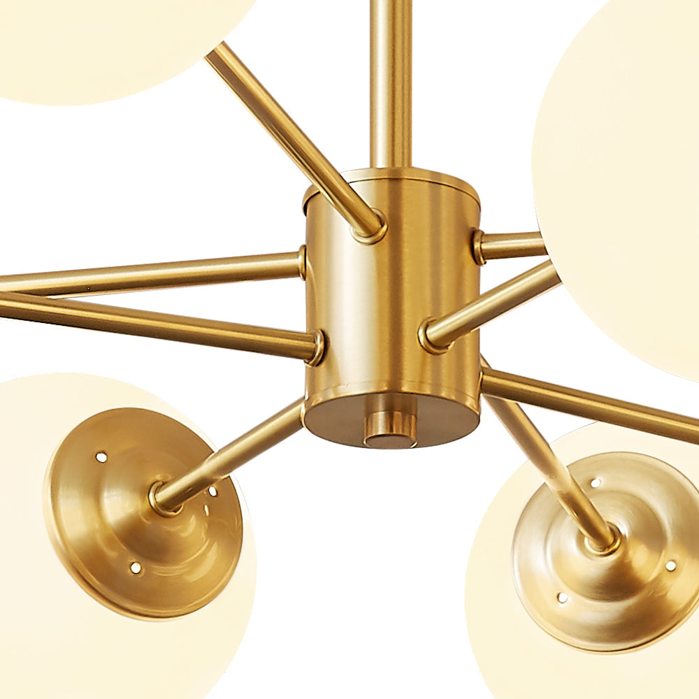 Freyza | Himinuva Frosted Globe Glass Chandelier – Dining Room Living Room