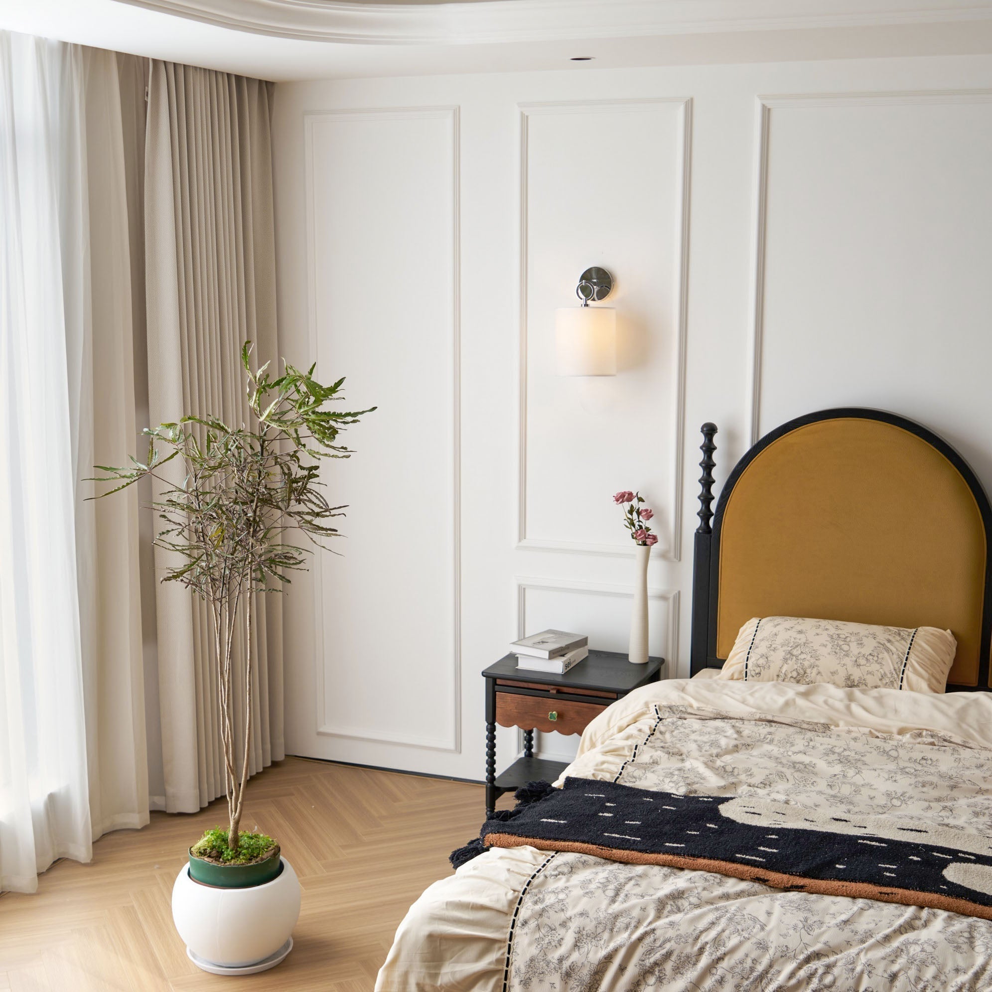 Freyza | Applique murale d’intérieur en tissu – Chambre et salon de style campagne