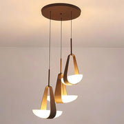 Fune | Elegant Modern Leather and Frosted Glass Pendant Light 3