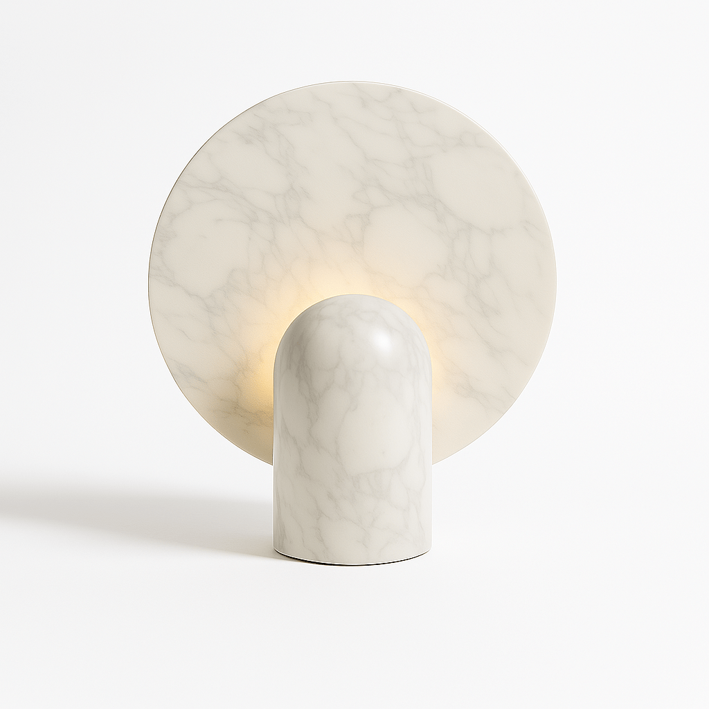 Fysikos | Elegant Artisan Natural Stone Table Lamp for Bedside or Desk 0