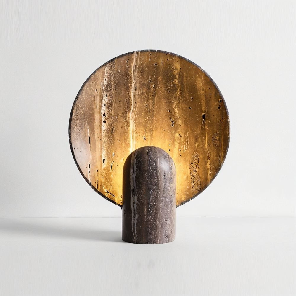 Fysikos | Elegant Artisan Natural Stone Table Lamp for Bedside or Desk 7