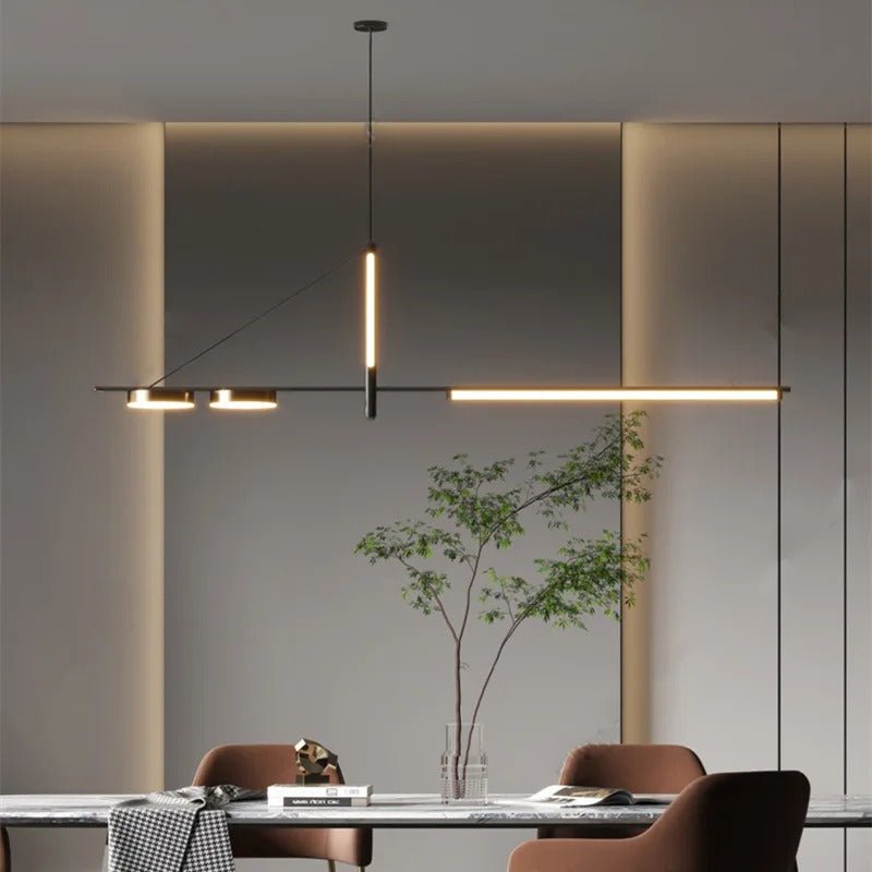 Freyza - Modern Elegant Black LED Chandelier for Home Decor