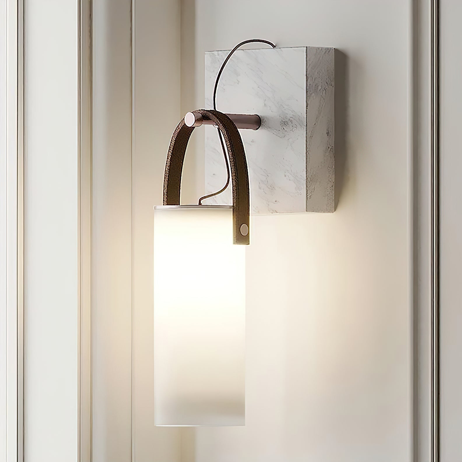 Freyza | Zerinen Marble Glass Glass Marble Wall Light – Bedroom Hallway