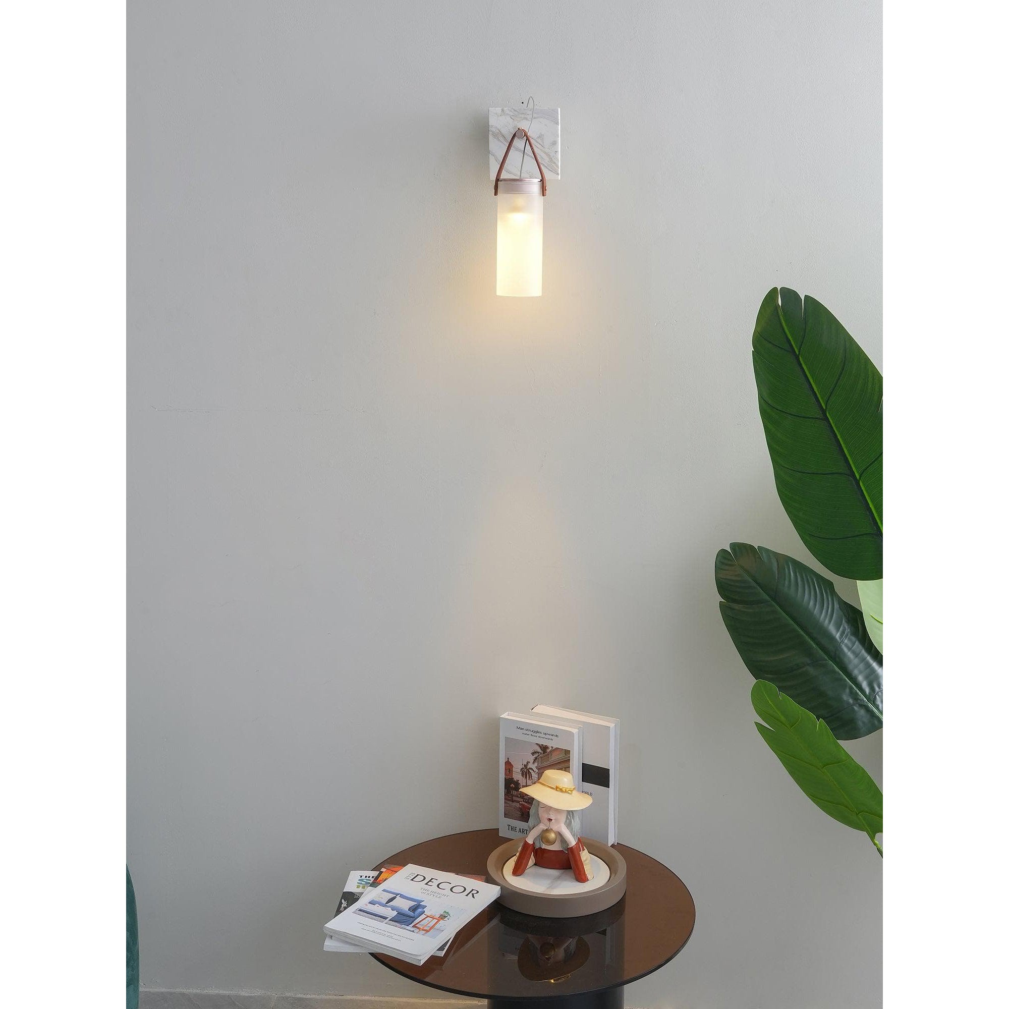 Freyza | Zerinen Marble Glass Glass Marble Wall Light – Bedroom Hallway