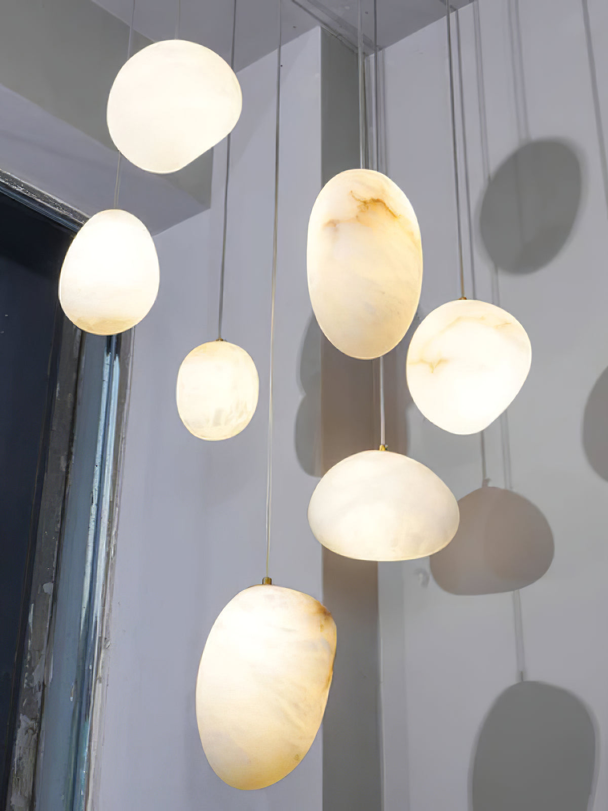 Freyza | Codoriel Messing-Alabaster-Messing-Pendelleuchte – Küche, Esszimmer