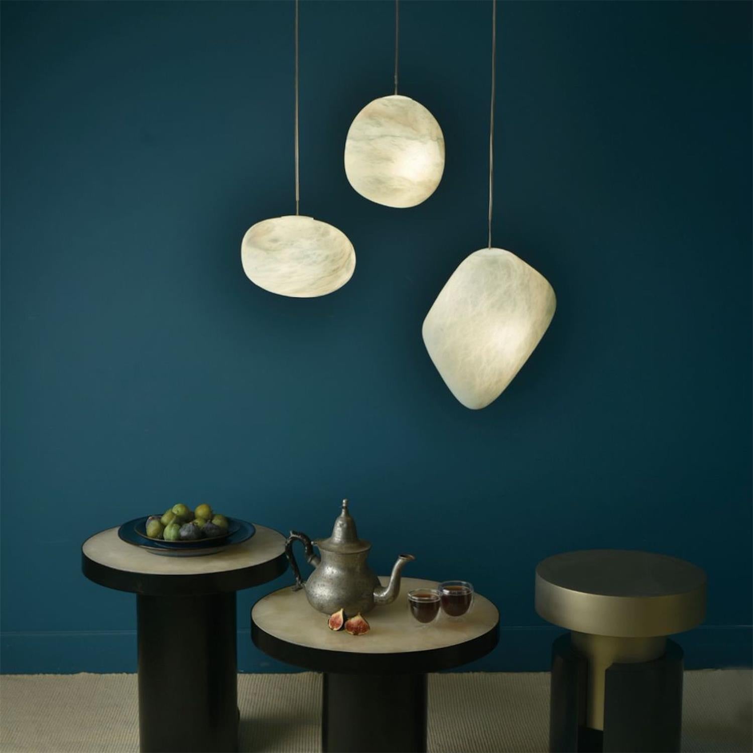 Freyza | Codoriel Messing-Alabaster-Messing-Pendelleuchte – Küche, Esszimmer