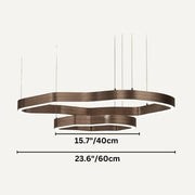 Freyza - Modern Sleek Aluminum Ring Chandelier Light for Dining Room