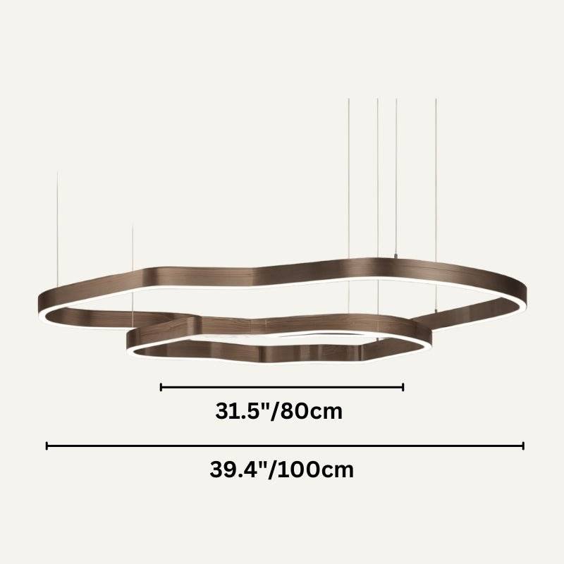 Freyza - Modern Sleek Aluminum Ring Chandelier Light for Dining Room