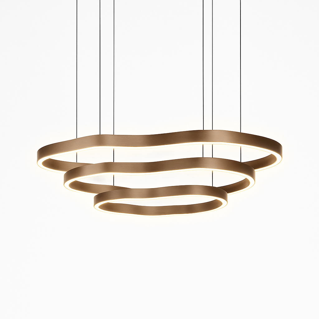 Freyza - Modern Sleek Aluminum Ring Chandelier Light for Dining Room