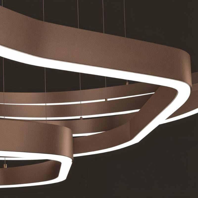 Freyza - Modern Sleek Aluminum Ring Chandelier Light for Dining Room