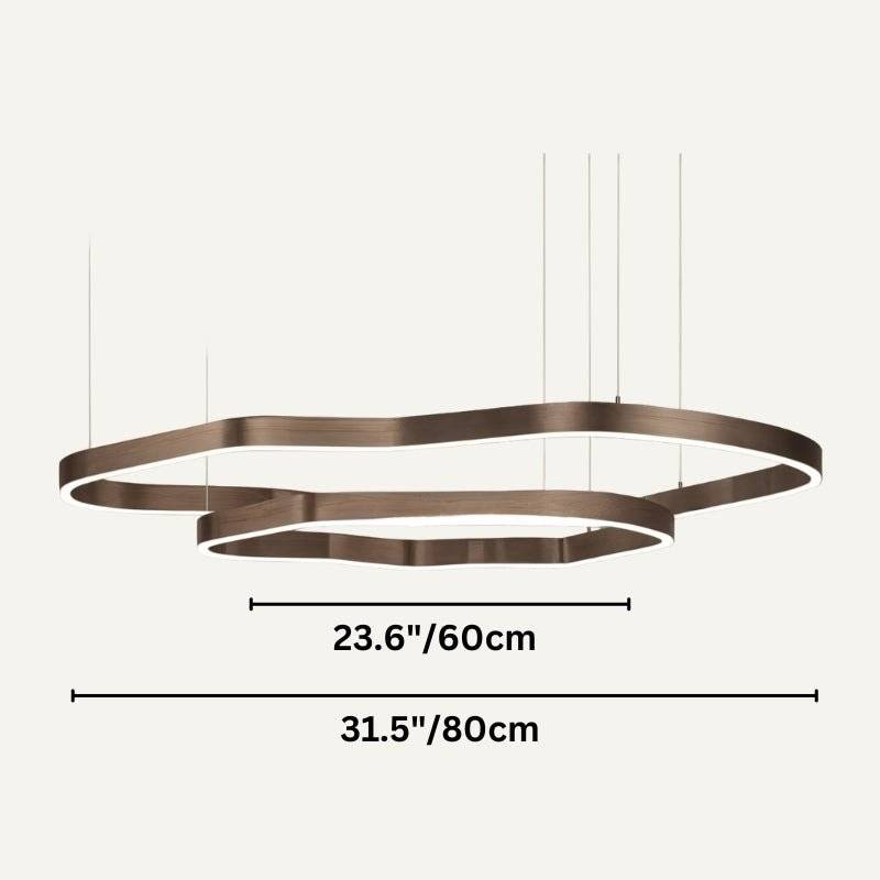 Freyza - Modern Sleek Aluminum Ring Chandelier Light for Dining Room